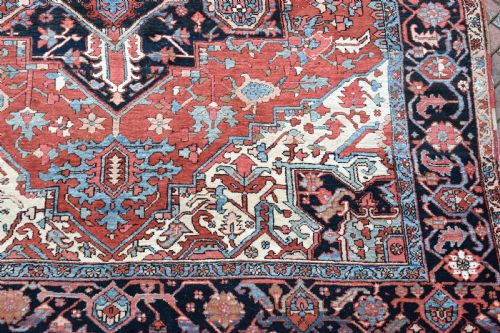 A GOOD ANTIQUE PERSIAN HERIZKARAJA CARPET 383X296CM - ADDITIONAL PHOTO 14