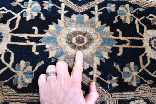ANTIQUE MOTESHEM KASHAN RUG 187X135CM - ADDITIONAL PHOTO 5