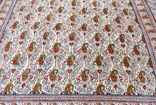 OLD PERSIAN QUM CARPET 297X213CM - ADDITIONAL PHOTO 1