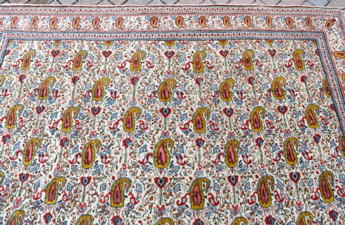 OLD PERSIAN QUM CARPET 297X213CM - ADDITIONAL PHOTO 5
