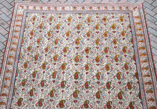 OLD PERSIAN QUM CARPET 297X213CM - ADDITIONAL PHOTO 7