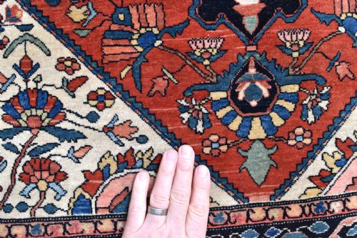 FINE ANTIQUE PERSDIAN SAROUK FERAHAN RUG 194X204CM - ADDITIONAL PHOTO 6