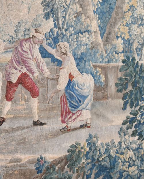 ANTIQUE FRENCH TAPESTRY CIRCA 1750 - ADDITIONAL PHOTO 2