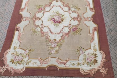 ANTIQUE FRENCH AUBUSSON LARGE CARPET 472X396CM - ADDITIONAL PHOTO 3