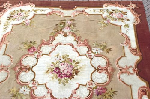 ANTIQUE FRENCH AUBUSSON LARGE CARPET 472X396CM - ADDITIONAL PHOTO 6