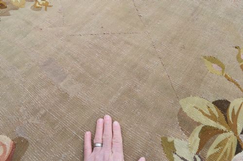 ANTIQUE FRENCH AUBUSSON LARGE CARPET 472X396CM - ADDITIONAL PHOTO 9