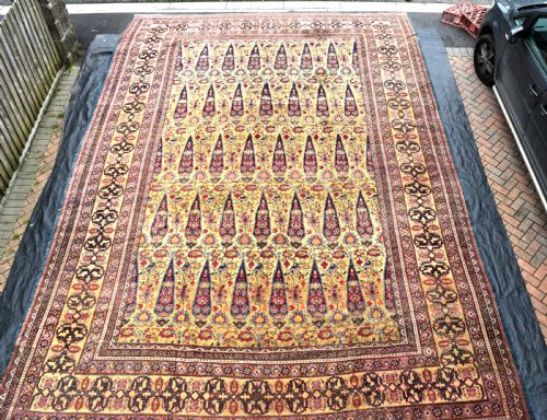 very large and early kermanshah carpet 625x380cm - CATEGORY: ANTIQUE RUGS - DATED 1850