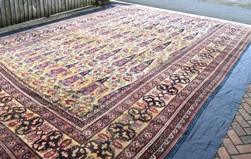 VERY LARGE AND EARLY KERMANSHAH CARPET 625X380CM - ADDITIONAL PHOTO 1