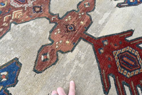 ANTIQUE PERSIAN MALYOR KELLEH CARPET 330X130CM - ADDITIONAL PHOTO 1