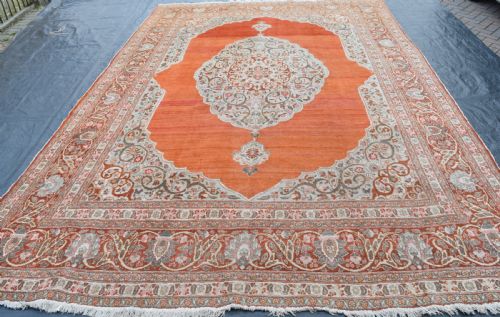 FINE ANTIQUE PERSIAN TABRIZ CARPET 400X300CM - ADDITIONAL PHOTO 4