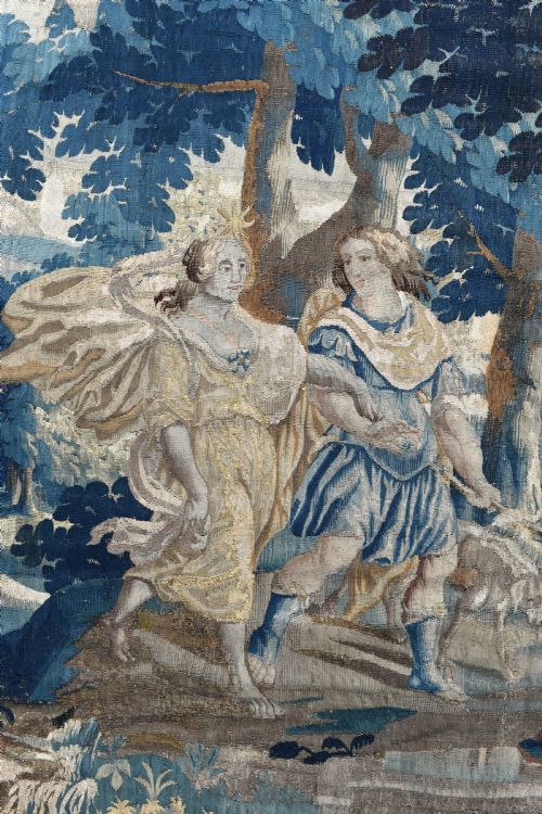 ANTIQUE FLEMISH TAPESTRY LATE 17TH CENTURY 270X250CM - ADDITIONAL PHOTO 1