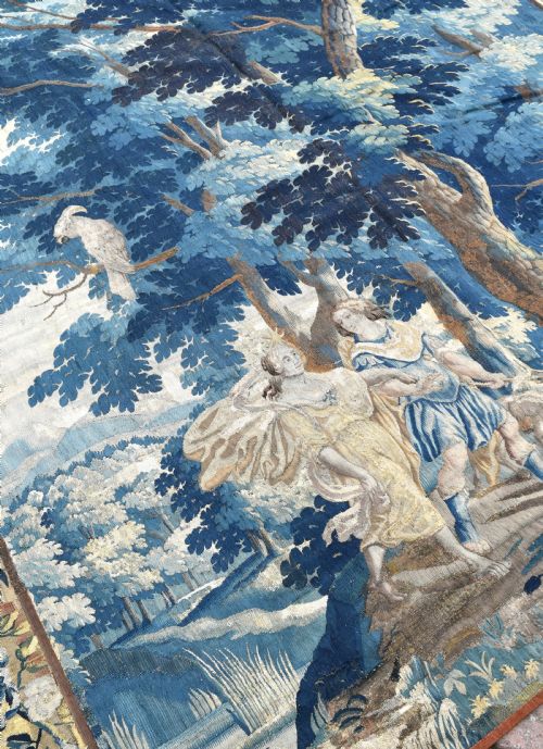 ANTIQUE FLEMISH TAPESTRY LATE 17TH CENTURY 270X250CM - ADDITIONAL PHOTO 2