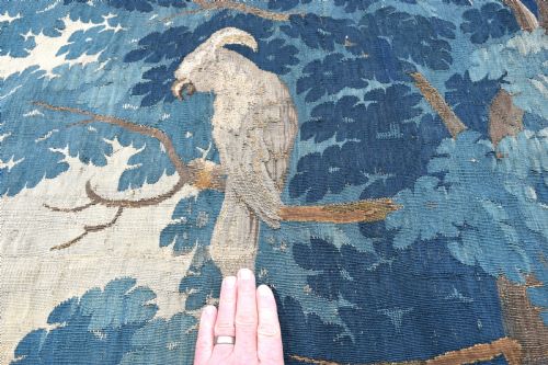 ANTIQUE FLEMISH TAPESTRY LATE 17TH CENTURY 270X250CM - ADDITIONAL PHOTO 3
