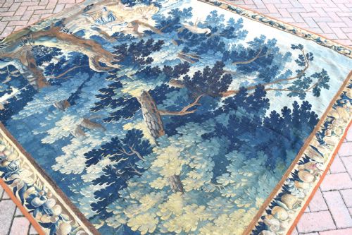 ANTIQUE FLEMISH TAPESTRY LATE 17TH CENTURY 270X250CM - ADDITIONAL PHOTO 4