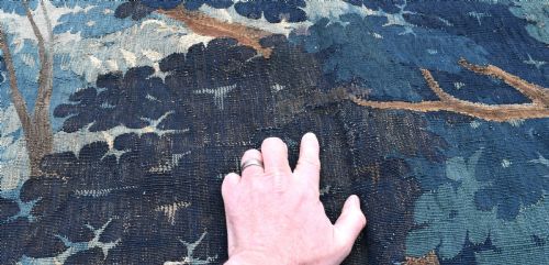 ANTIQUE FLEMISH TAPESTRY LATE 17TH CENTURY 270X250CM - ADDITIONAL PHOTO 6