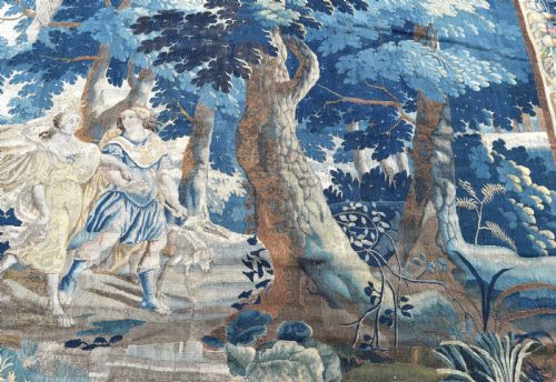 ANTIQUE FLEMISH TAPESTRY LATE 17TH CENTURY 270X250CM - ADDITIONAL PHOTO 8
