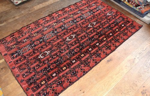 AN ANTIQUE ERSARI BESHIR CHUVAL RUG 175X104CM - ADDITIONAL PHOTO 1