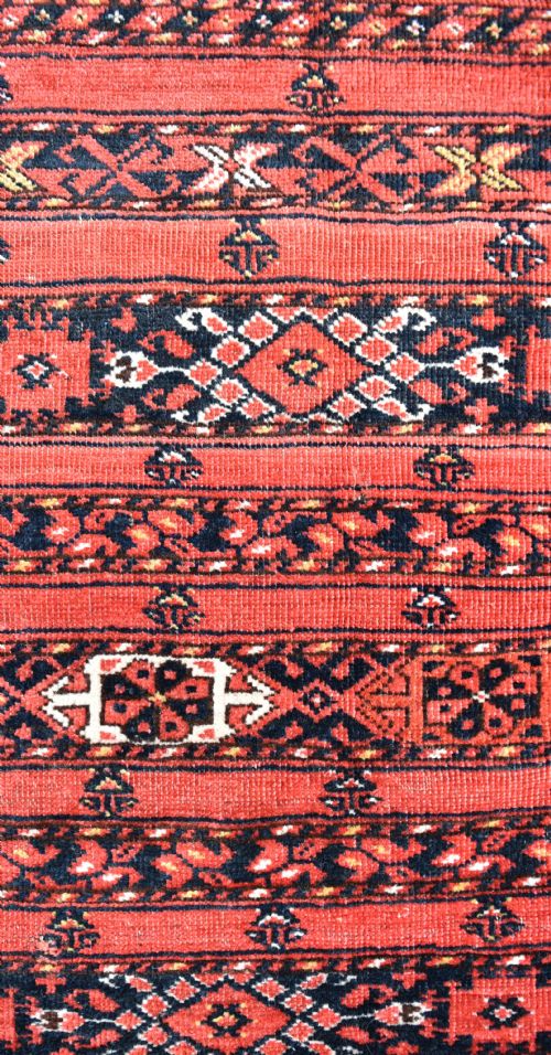 AN ANTIQUE ERSARI BESHIR CHUVAL RUG 175X104CM - ADDITIONAL PHOTO 2