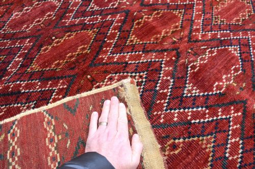 ANTIQUE ERSARI BESHIR CHUVAL RUG 165X100CM - ADDITIONAL PHOTO 3