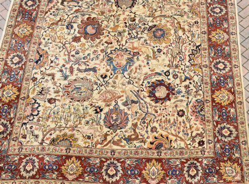 OLD BENYLIAN TABRIZ ROOMSIZE CARPET 355X259CM - ADDITIONAL PHOTO 7