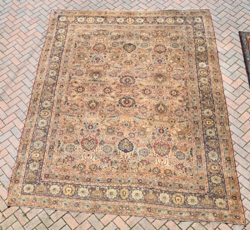 fine antique lavar kirman carpet 347x269cm - CATEGORY: ANTIQUE RUGS - DATED 1880