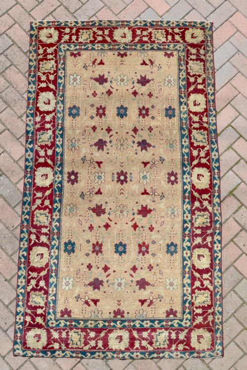 antique agra rug 205x108cm - CATEGORY: ANTIQUE RUGS - DATED 1880