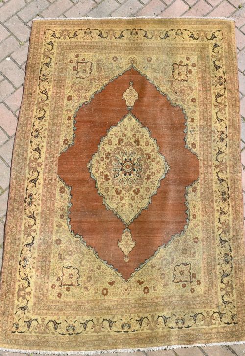 antique haji jalili tabriz rug 178x119cm - CATEGORY: ANTIQUE RUGS - DATED 1900