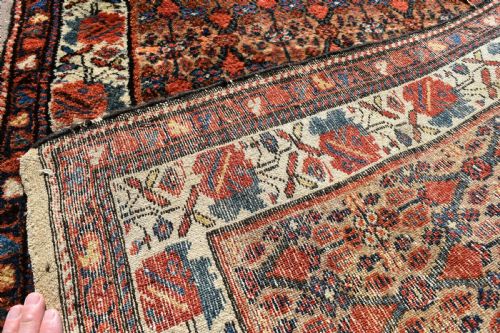 A VERY LONG AND NARROW ANTIQUE PERSIAN HAMADAN RUNNER 641X85CM - ADDITIONAL PHOTO 6