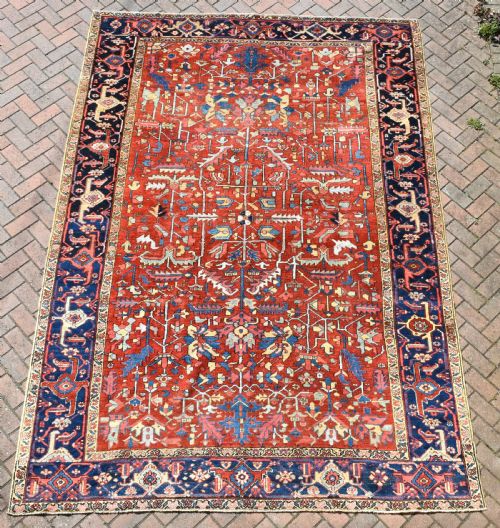 antique persian heriz carpet 348x240cm - CATEGORY: ANTIQUE RUGS - DATED 1900
