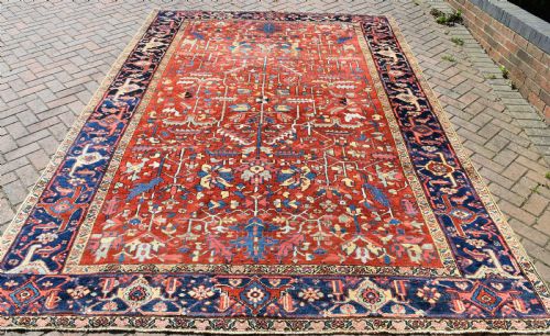 ANTIQUE PERSIAN HERIZ CARPET 348X240CM - ADDITIONAL PHOTO 5