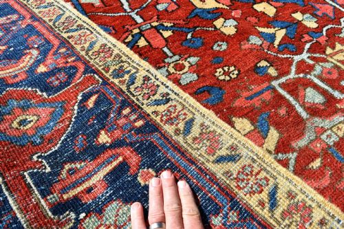 ANTIQUE PERSIAN HERIZ CARPET 348X240CM - ADDITIONAL PHOTO 8
