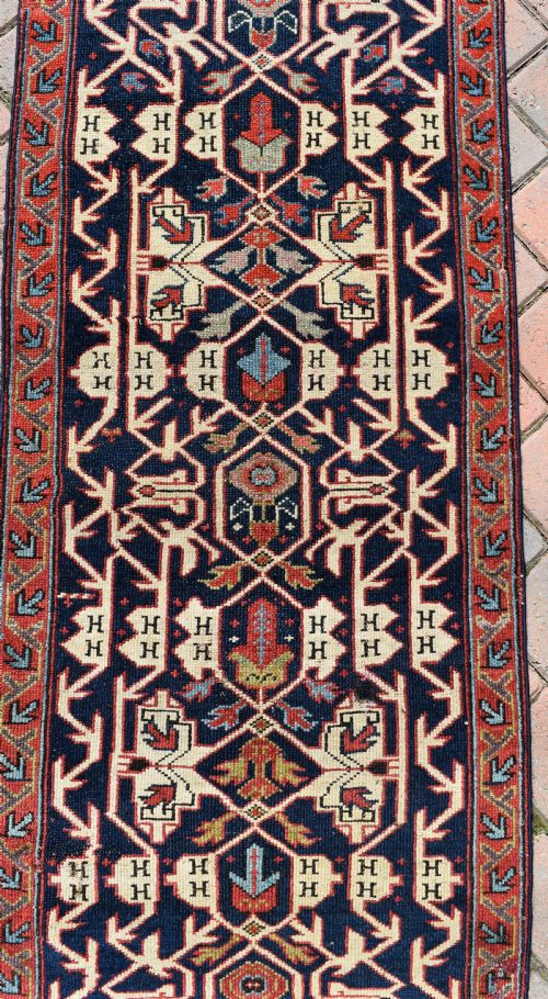 EARLY VERY NARROW KURDISH RUNNER FRAGMENT 450X54CM - ADDITIONAL PHOTO 2
