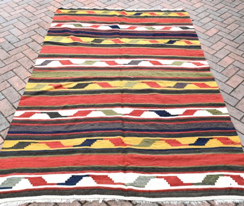 antique caucasian kilim - CATEGORY: ANTIQUE RUGS - DATED 1900