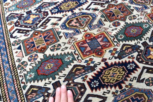 ANTIQUE CAUCASIAN KUBA RUG 169X119 - ADDITIONAL PHOTO 3