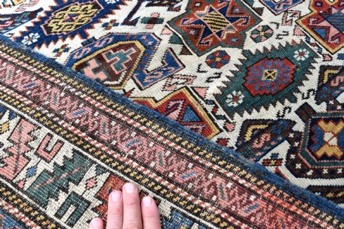 ANTIQUE CAUCASIAN KUBA RUG 169X119 - ADDITIONAL PHOTO 4
