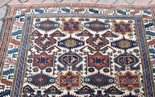 ANTIQUE CAUCASIAN KUBA RUG 169X119 - ADDITIONAL PHOTO 5