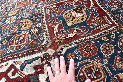 ANTIQUE QASGAI CARPET 259X153CM - ADDITIONAL PHOTO 5