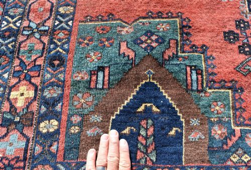ANTIQUE AFSHAR RUG 149X134CM - ADDITIONAL PHOTO 2