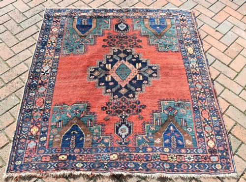 ANTIQUE AFSHAR RUG 149X134CM - ADDITIONAL PHOTO 6