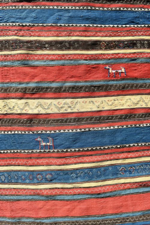 FINE ANTIQUE AZERI KILIM 302X198CM - ADDITIONAL PHOTO 1