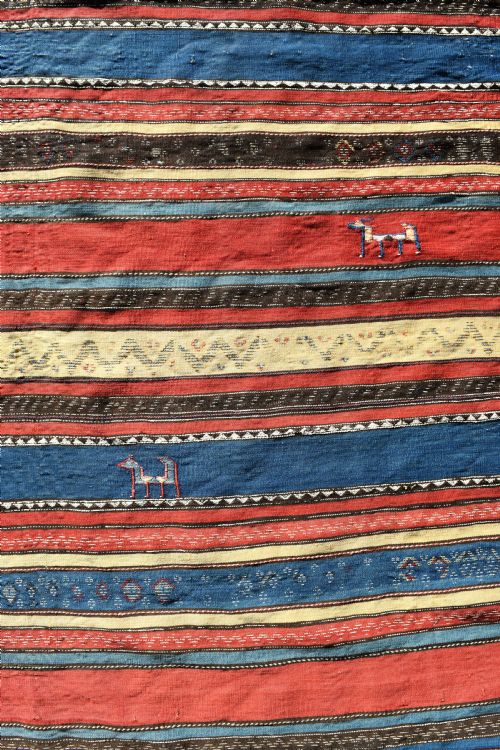 FINE ANTIQUE AZERI KILIM 302X198CM - ADDITIONAL PHOTO 4
