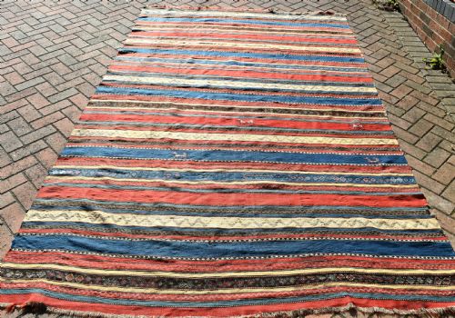 FINE ANTIQUE AZERI KILIM 302X198CM - ADDITIONAL PHOTO 7