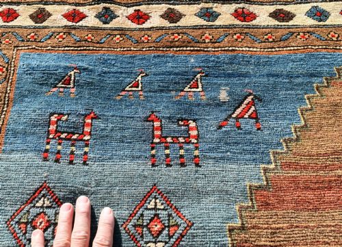 ANTIQUE PERSIAN MEI MEI RUG 185X141 - ADDITIONAL PHOTO 3