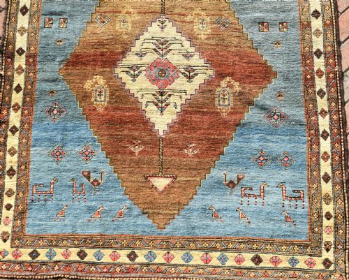 ANTIQUE PERSIAN MEI MEI RUG 185X141 - ADDITIONAL PHOTO 7