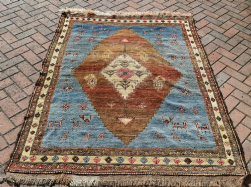 ANTIQUE PERSIAN MEI MEI RUG 185X141 - ADDITIONAL PHOTO 9