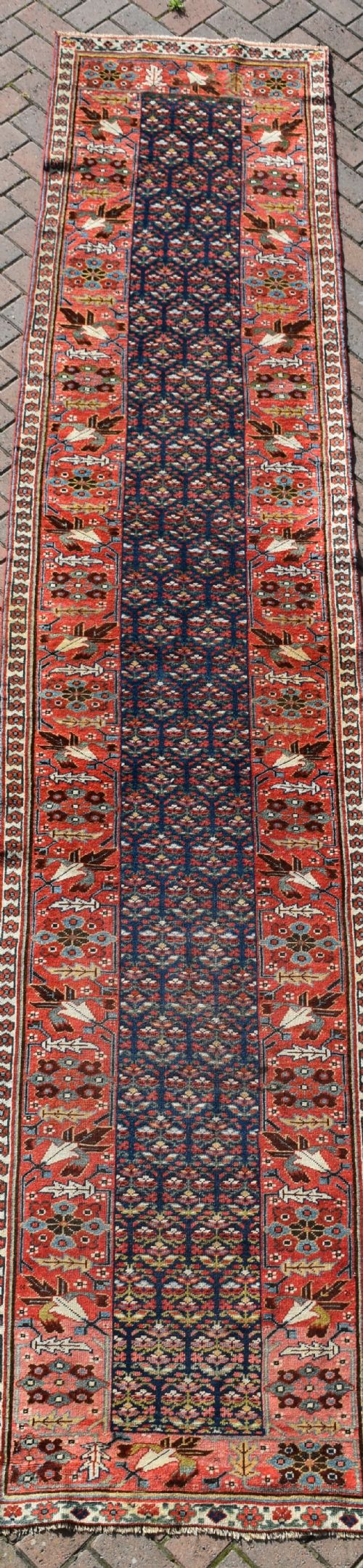antique north west persian narrow runner 407x88cm - CATEGORY: ANTIQUE RUGS - DATED 1880