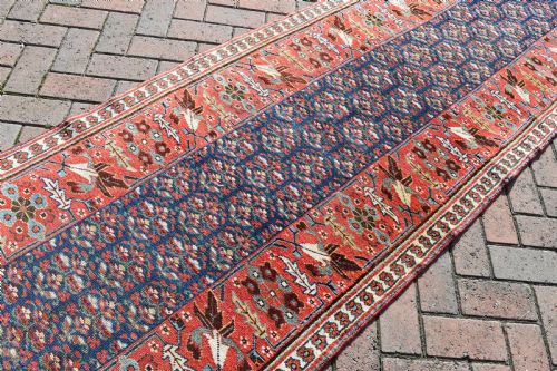 ANTIQUE NORTH WEST PERSIAN NARROW RUNNER 407X88CM - ADDITIONAL PHOTO 4