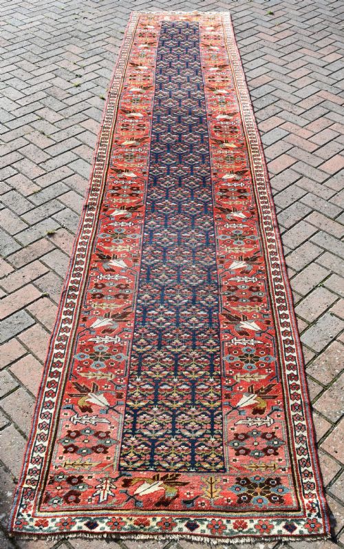 ANTIQUE NORTH WEST PERSIAN NARROW RUNNER 407X88CM - ADDITIONAL PHOTO 7
