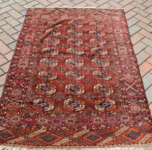 fine antique tekke turkman rug 167x110cm - CATEGORY: ANTIQUE RUGS - DATED 1880