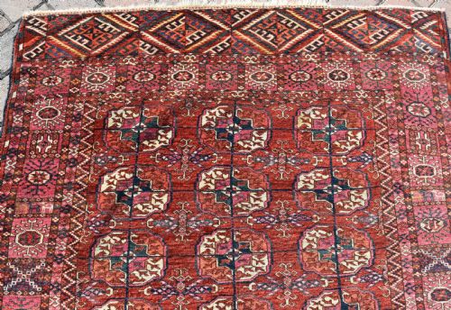 FINE ANTIQUE TEKKE TURKMAN RUG 167X110CM - ADDITIONAL PHOTO 3